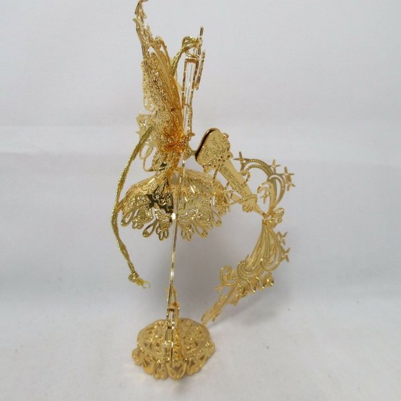 2005 Sugarplum Fairy Danbury Mint Christmas Ornament Gold Plated Collection - Picture 4 of 5